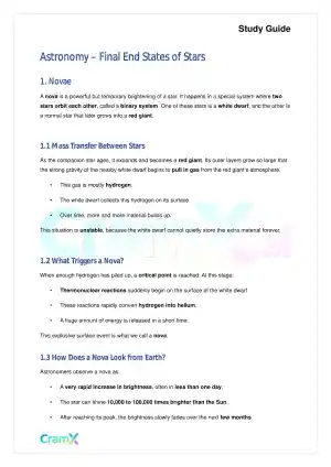 Astronomy - Final End States of Stars