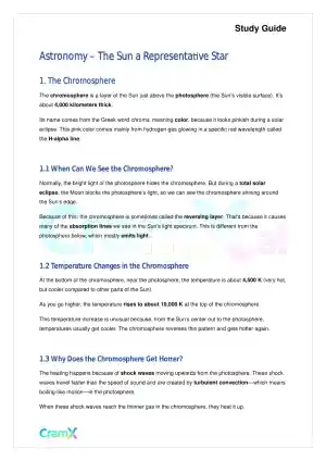 Astronomy - The Sun a Representative Star
