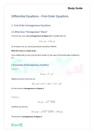Differential Equations - First-Order Equations
