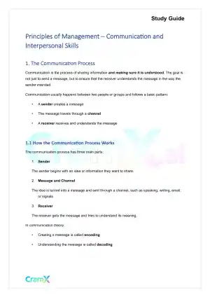 Principles of Management - Communication and Interpersonal Skills