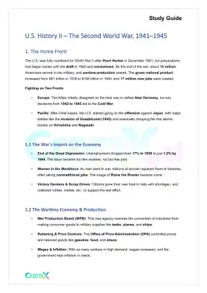 U.S. History II - The Second World War, 1941–1945