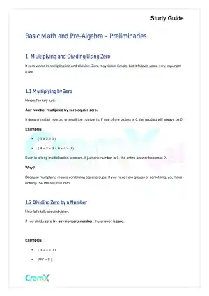 Basic Math and Pre-Algebra - Preliminaries