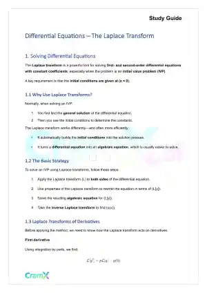 Differential Equations - The Laplace Transform