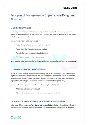 Principles of Management - Organizational Design and Structure