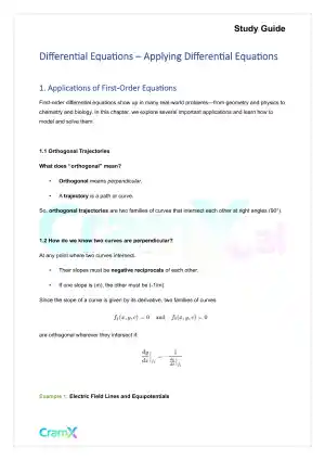 Differential Equations - Applying Differential Equations