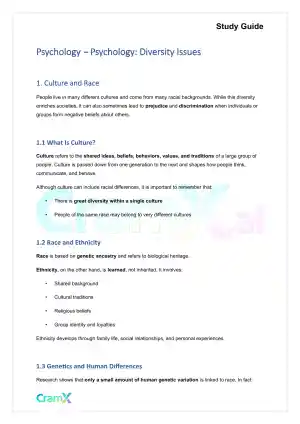 Psychology - Psychology Diversity Issues