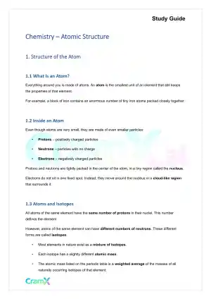 Chemistry - Atomic Structure