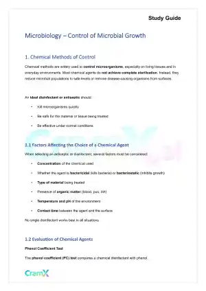 Microbiology - Control of Microbial Growth