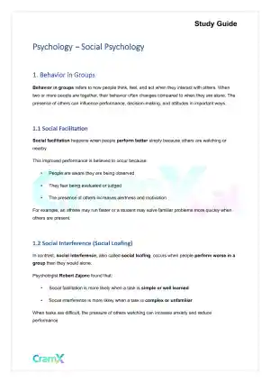 Psychology - Social Psychology