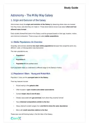 Astronomy - The Milky Way Galaxy