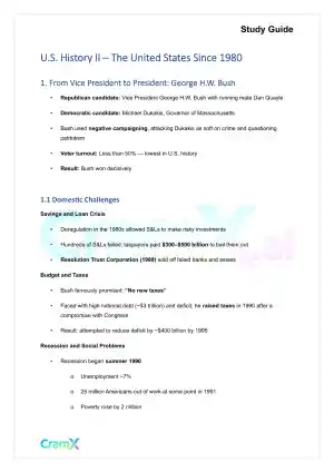 U.S. History II - The United States Since 1980