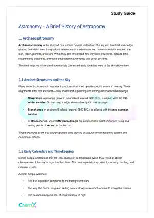 Astronomy - A Brief History of Astronomy
