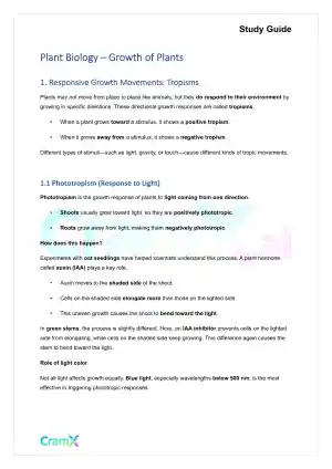 Plant Biology - Growth of Plants