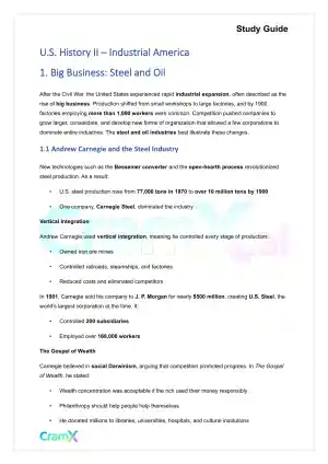 U.S. History II - Industrial America