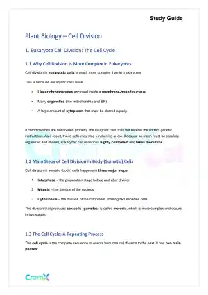 Plant Biology - Cell Division
