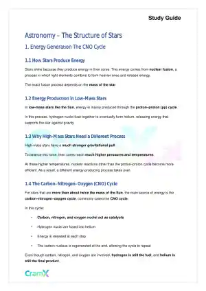 Astronomy - The Structure of Stars