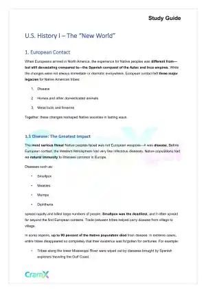 U.S. History I - The New World