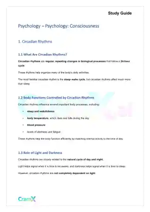 Psychology - Psychology Consciousness