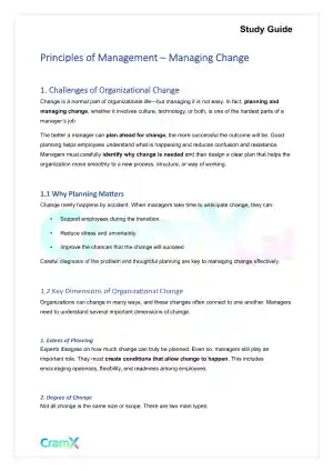 Principles of Management - Managing Change