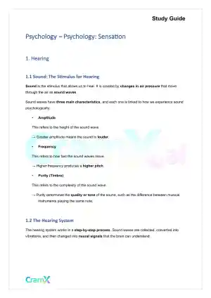 Psychology - Psychology Sensation