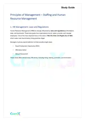 Principles of Management - Staffing and Human Resource Management