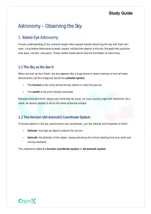 Astronomy - Observing the Sky