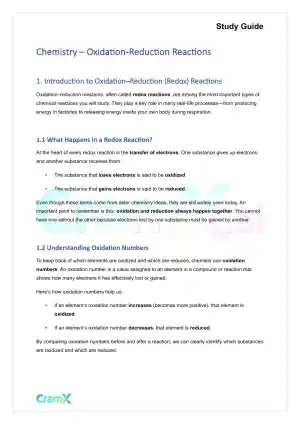 Chemistry - Oxidation‐Reduction Reactions
