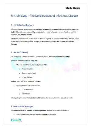 Microbiology - The Development of Infectious Disease