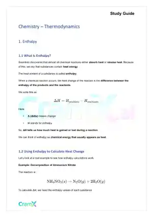 Chemistry - Thermodynamics