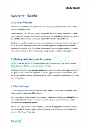 Astronomy - Galaxies