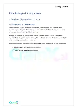 Plant Biology - Photosynthesis