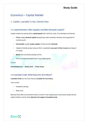 Economics - Capital Market
