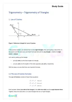 Trigonometry - Trigonometry of Triangles