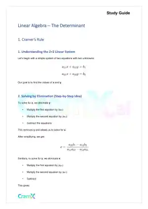 Linear Algebra – The Determinant