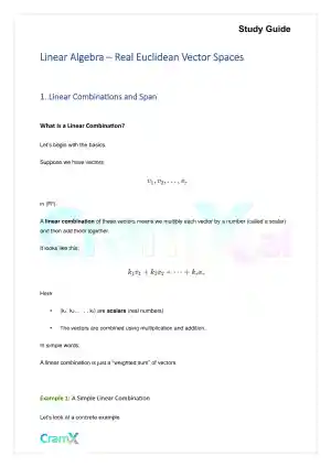 Linear Algebra – Real Euclidean Vector Spaces