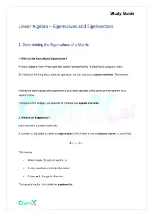 Linear Algebra – Eigenvalues and Eigenvectors