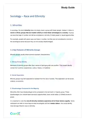 Sociology - Race and Ethnicity