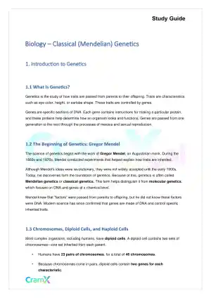 Biology - Classical (Mendelian) Genetics