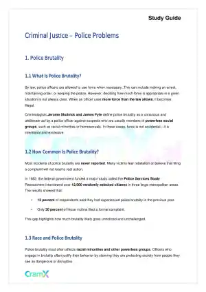 Criminal Justice - Police Problems