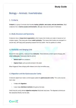 Biology - Animals Invertebrates