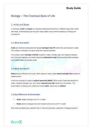 Biology - The Chemical Basis of Life