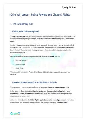 Criminal Justice - Police Powers and Citizens' Rig