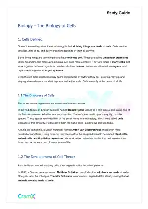 Biology - The Biology of Cells