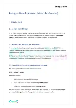 Biology - Gene Expression (Molecular Genetics)