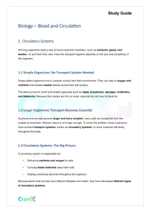 Biology - Blood and Circulation