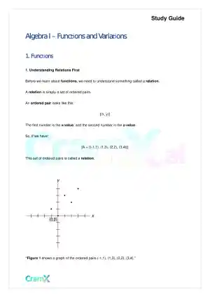 Algebra I – Functions and Variations