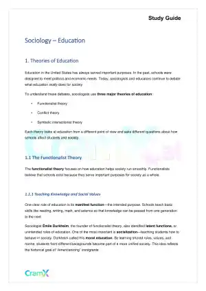 Sociology - Education