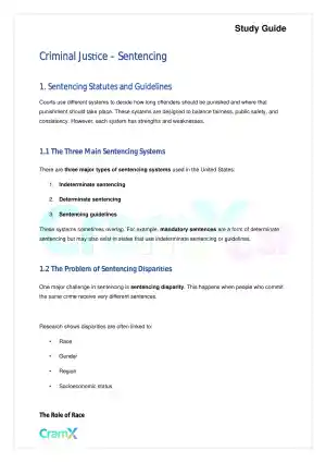 Criminal Justice - Sentencing