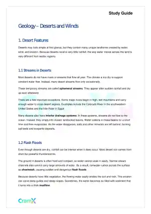 Geology - Deserts and Winds