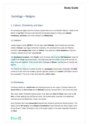 Sociology - Religion